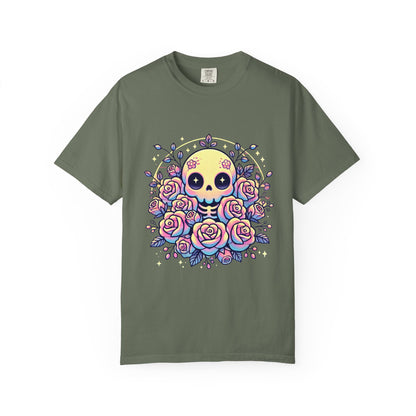 Kawaii Pastel Skull & Roses T-Shirt