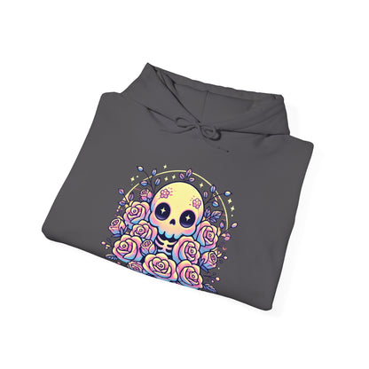 Kawaii Skull and Roses - Pastel Goth Hoodie