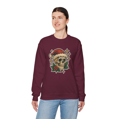 Santa Skull Christmas Floral Sweatshirt