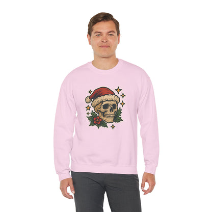 Santa Skull Christmas Floral Sweatshirt