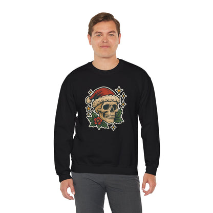 Santa Skull Christmas Floral Sweatshirt