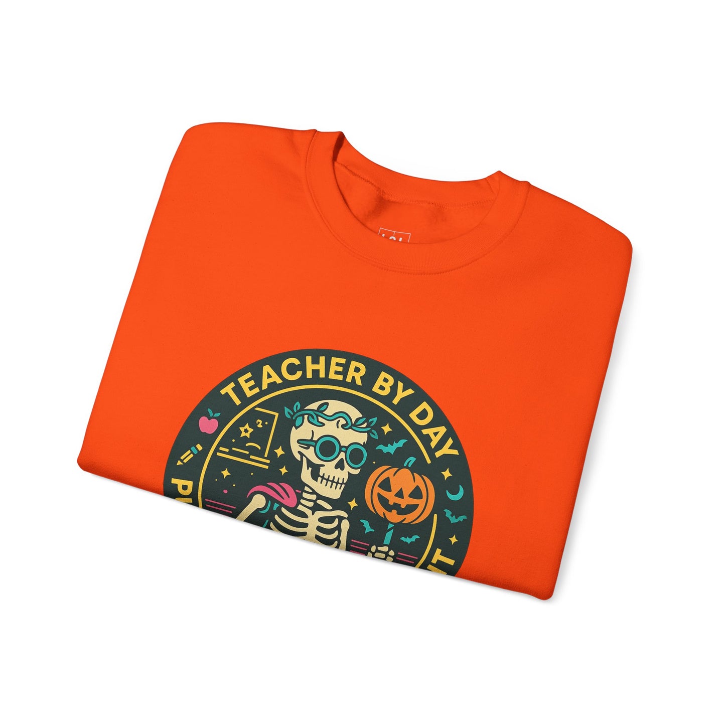 Teacher by Day, Pumpkin Queen by Night Crewneck Sweatshirt