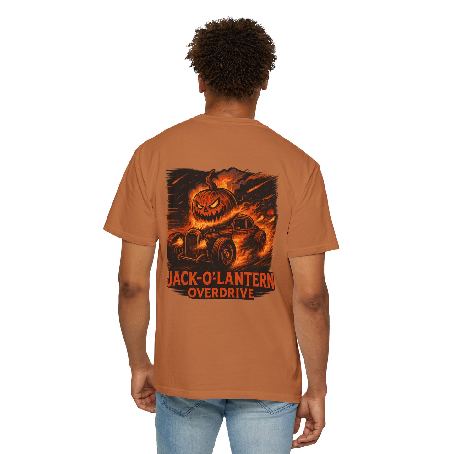 Jack-O-Lantern Overdrive Vintage Hot Rod Pumpkin T-Shirt