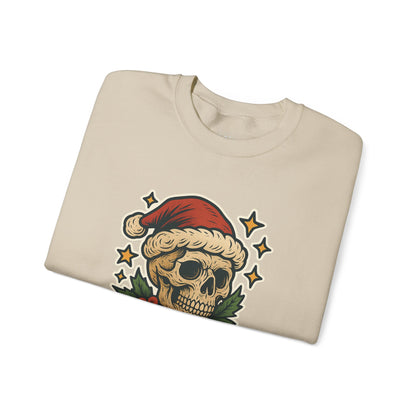 Santa Skull Christmas Floral Sweatshirt