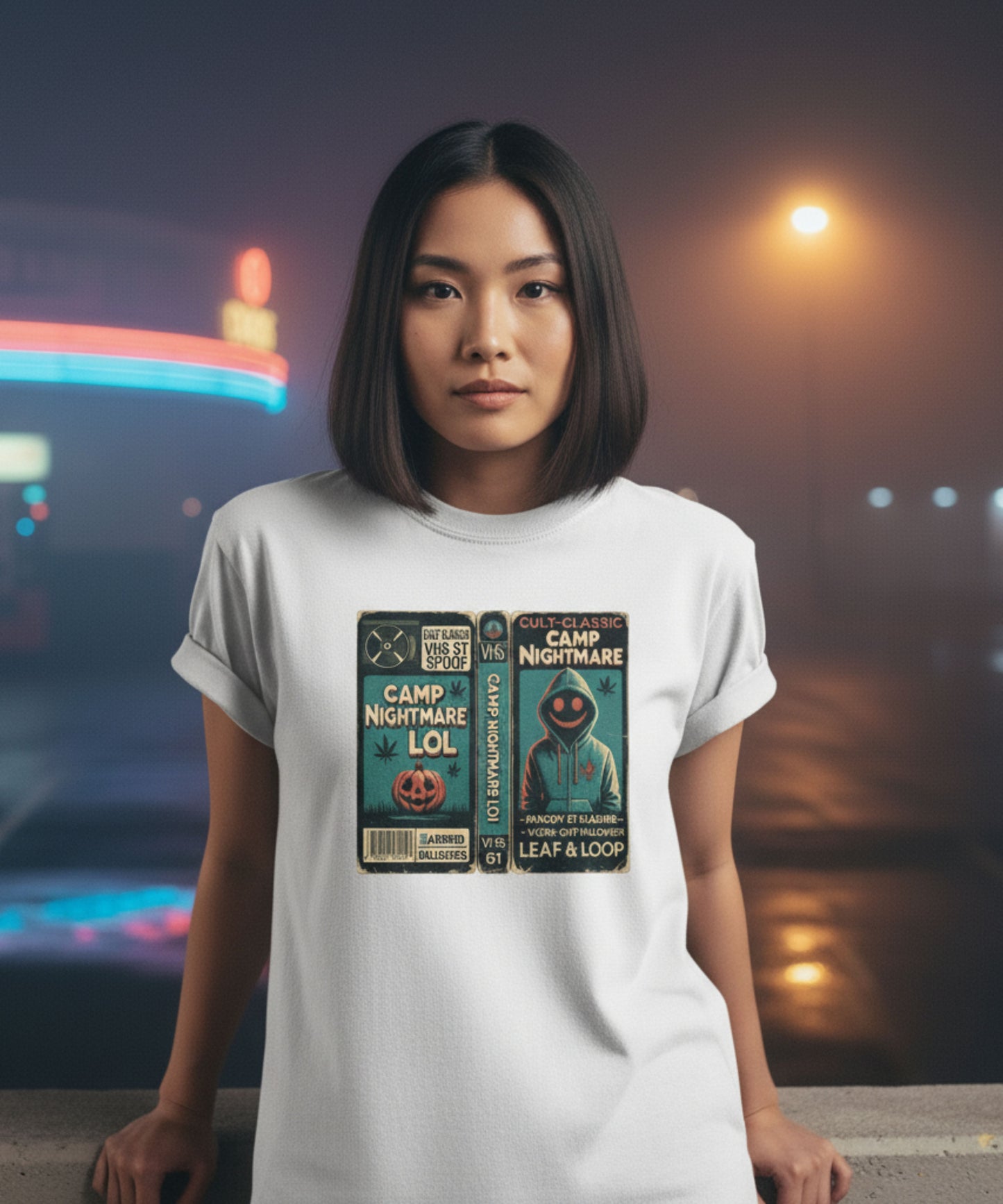Retro 80s Cult Slasher Camp Nightmare VHS Horror T-Shirt