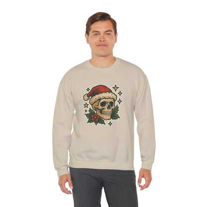 Santa Skull Christmas Floral Sweatshirt