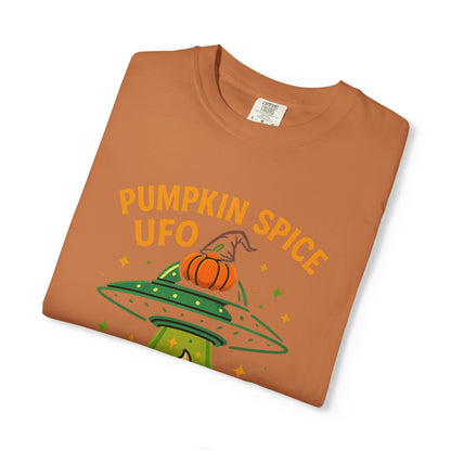 Pumpkin Spice UFO Funny Alien Abduction Coffee T-Shirt
