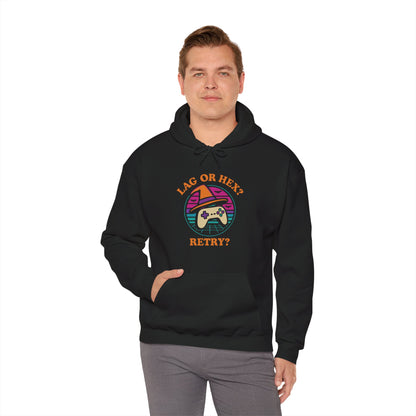 Retro Gamer Lag or Hex? Retry Hoodie