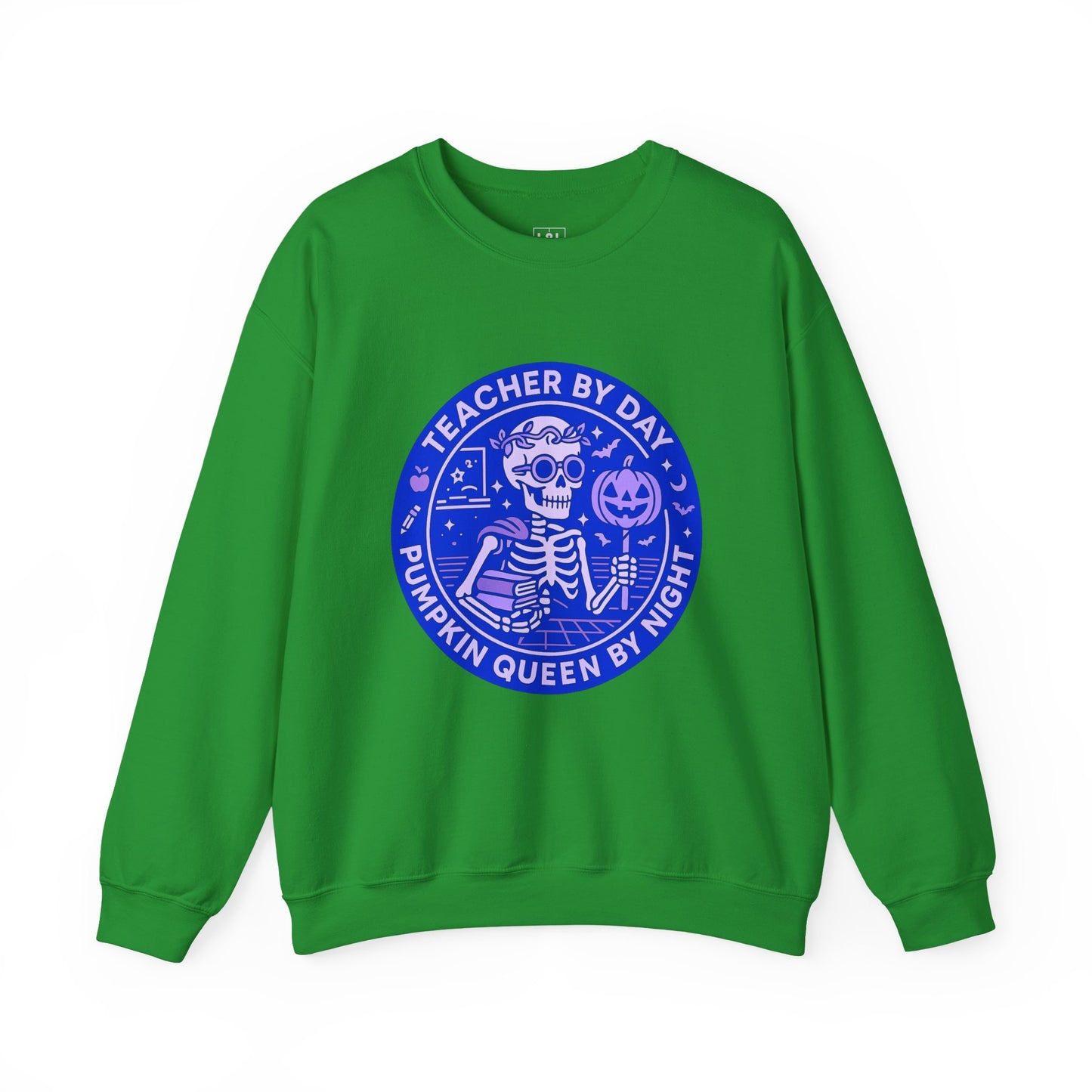 Teacher by Day, Pumpkin Queen by Night Crewneck Sweatshirt