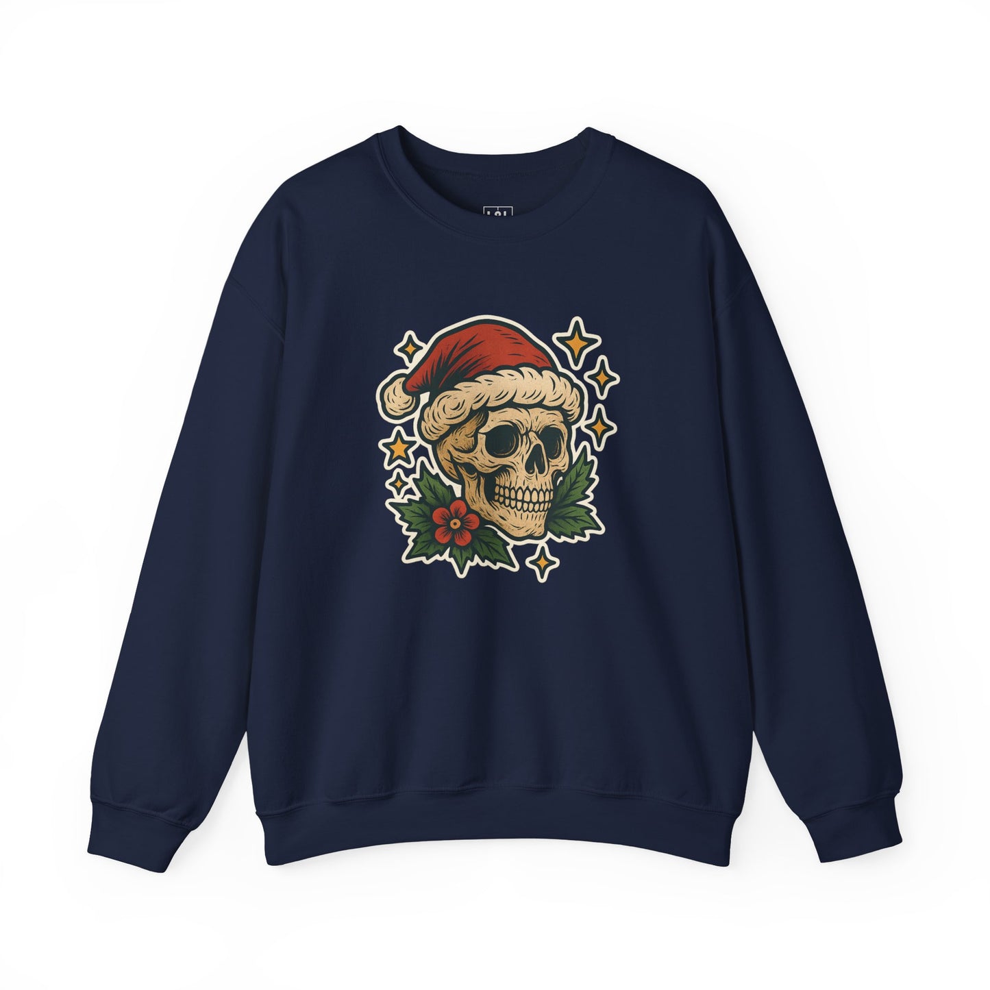 Santa Skull Christmas Floral Sweatshirt
