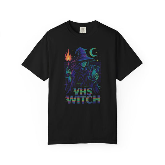 90s Glitch VHS Witch T-Shirt