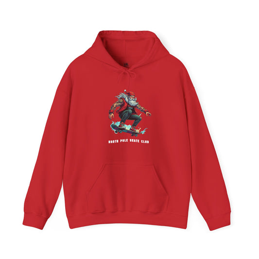 Retro Santa North Pole Skate Club Christmas Hoodie