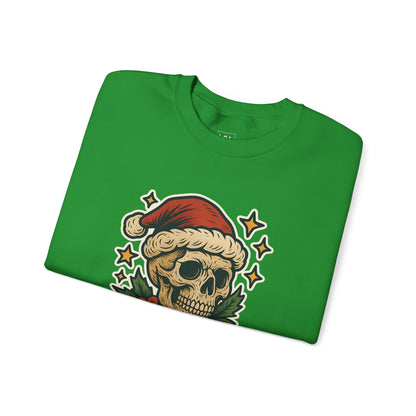 Santa Skull Christmas Floral Sweatshirt