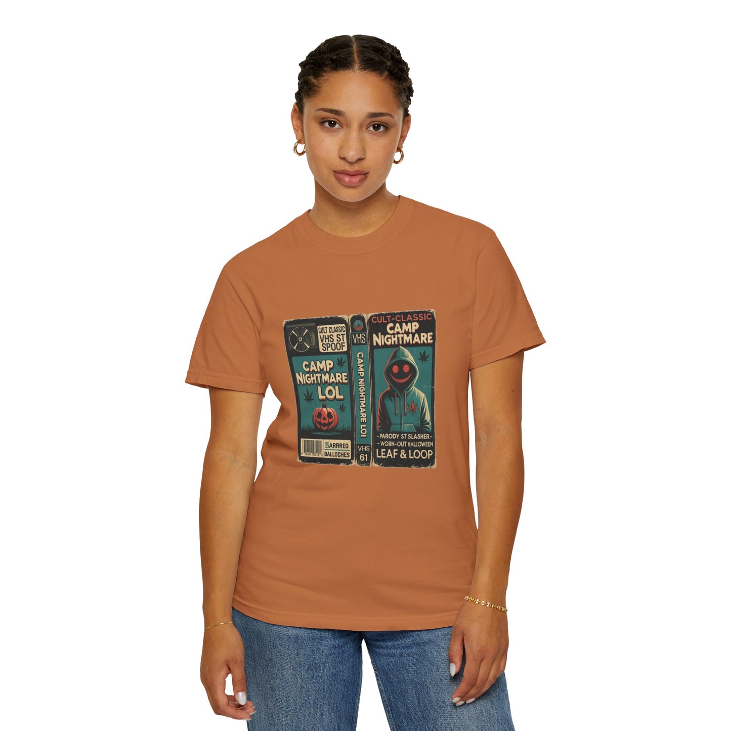 Retro 80s Cult Slasher Camp Nightmare VHS Horror T-Shirt