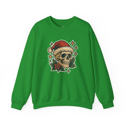 Santa Skull Christmas Floral Sweatshirt