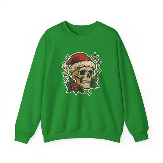 Santa Skull Christmas Floral Sweatshirt
