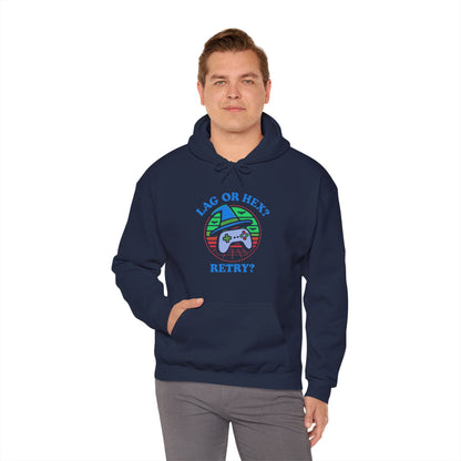Retro Gamer Lag or Hex? Retry Hoodie