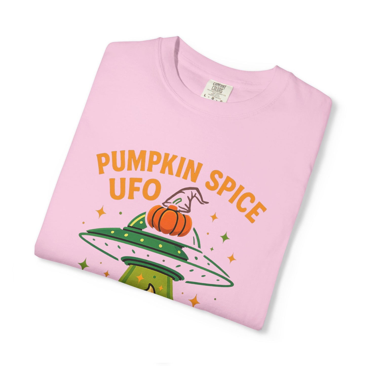 Pumpkin Spice UFO Funny Alien Abduction Coffee T-Shirt